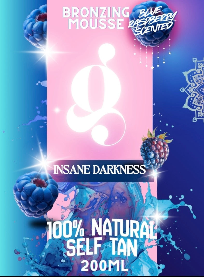 Blue Raspberry Scented False Tan - Insane Darkness