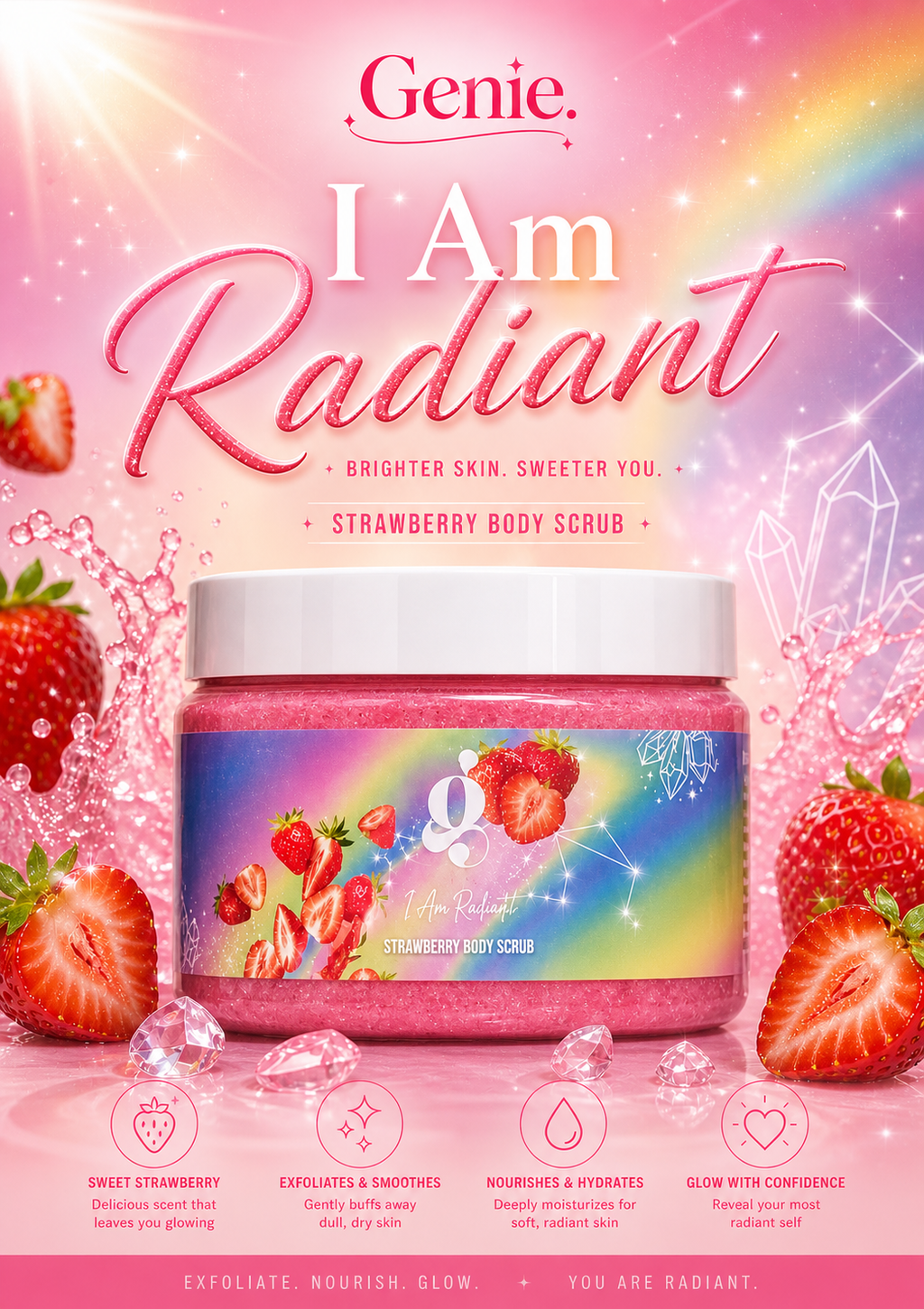 I Am Radiant - Strawberry body scrub