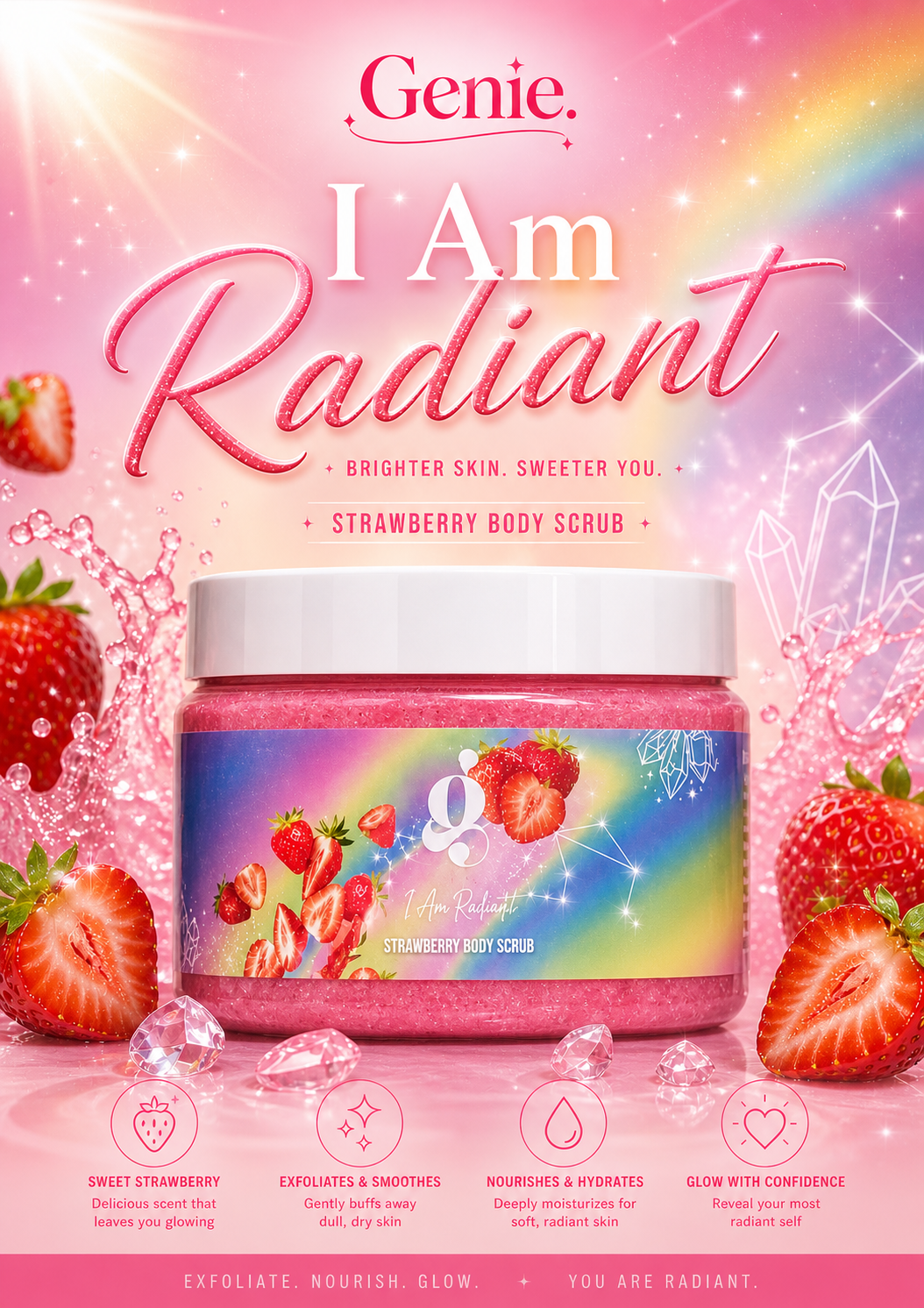 I Am Radiant - Strawberry body scrub