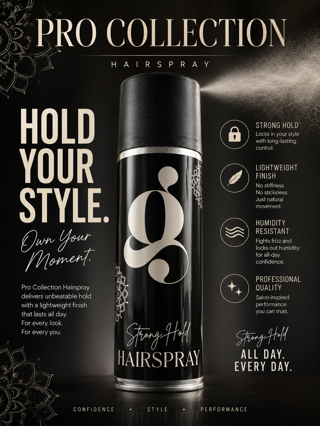 Pro collection black label hairspray