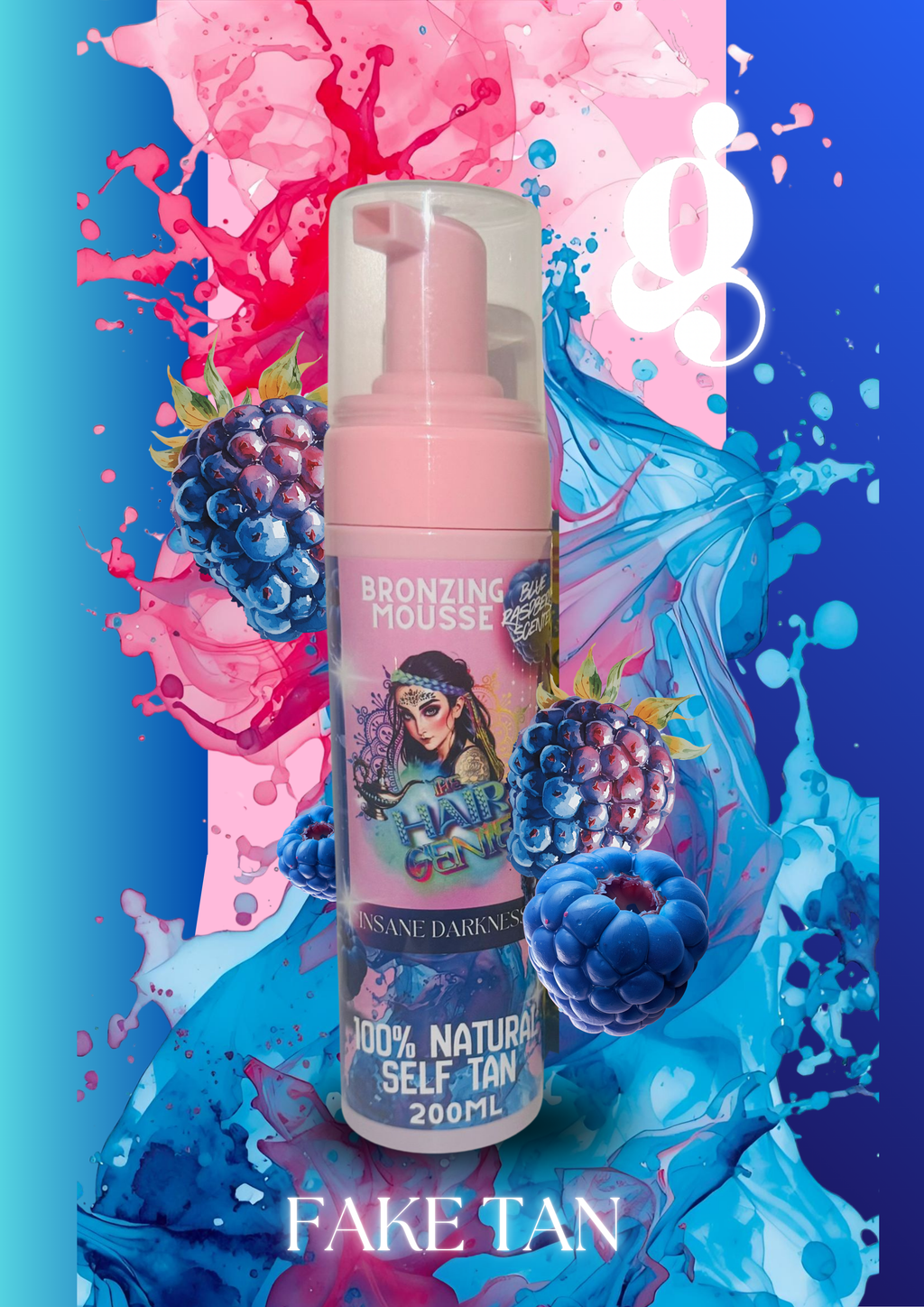 Blue Raspberry Scented False Tan - Insane Darkness